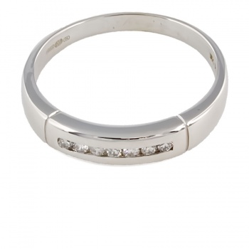 9ct white gold Diamond half eternity Ring size N